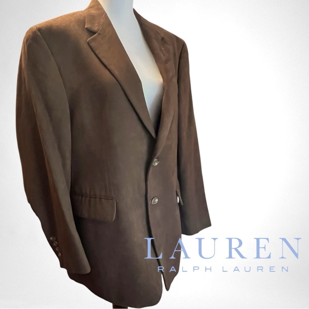 Lauren Ralph Lauren Faux Suede Brown Blazer 40S